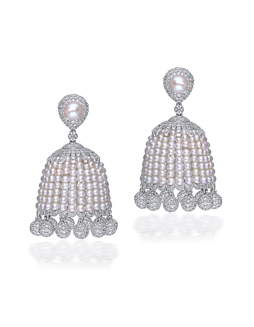 Pearl Cascade Jhumkas