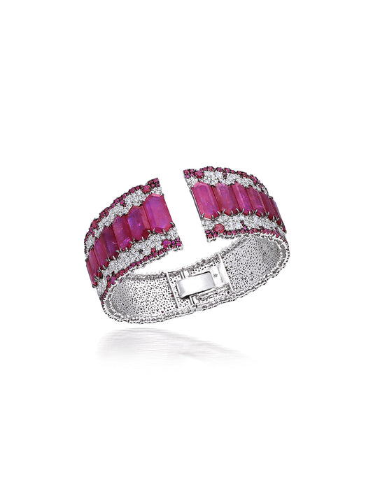 Geometric Ruby Cuff
