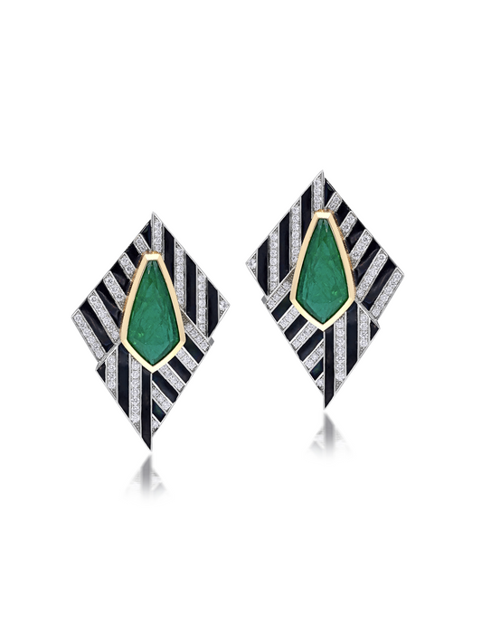 Emerald Symphony Earrings