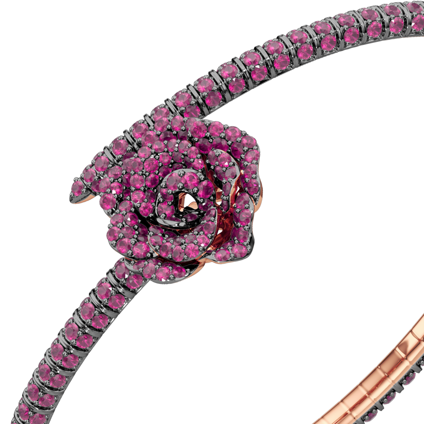 La Vie En Rose Ruby Bracelet, Single Motif