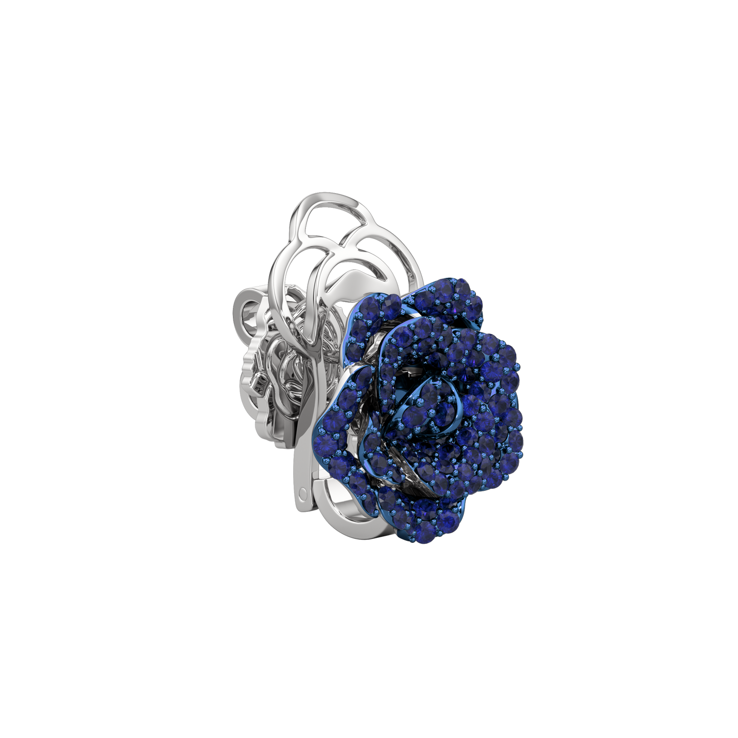 La Vie en Rose Blue Sapphire Earrings