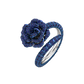 La Vie En Rose Blue Sapphire Ring, Single Motif