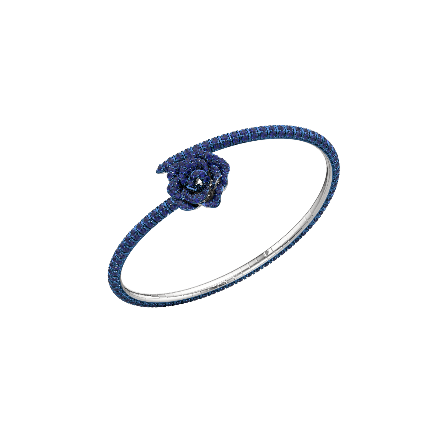 La Vie En Rose Blue Sapphire Bracelet, Single Motif