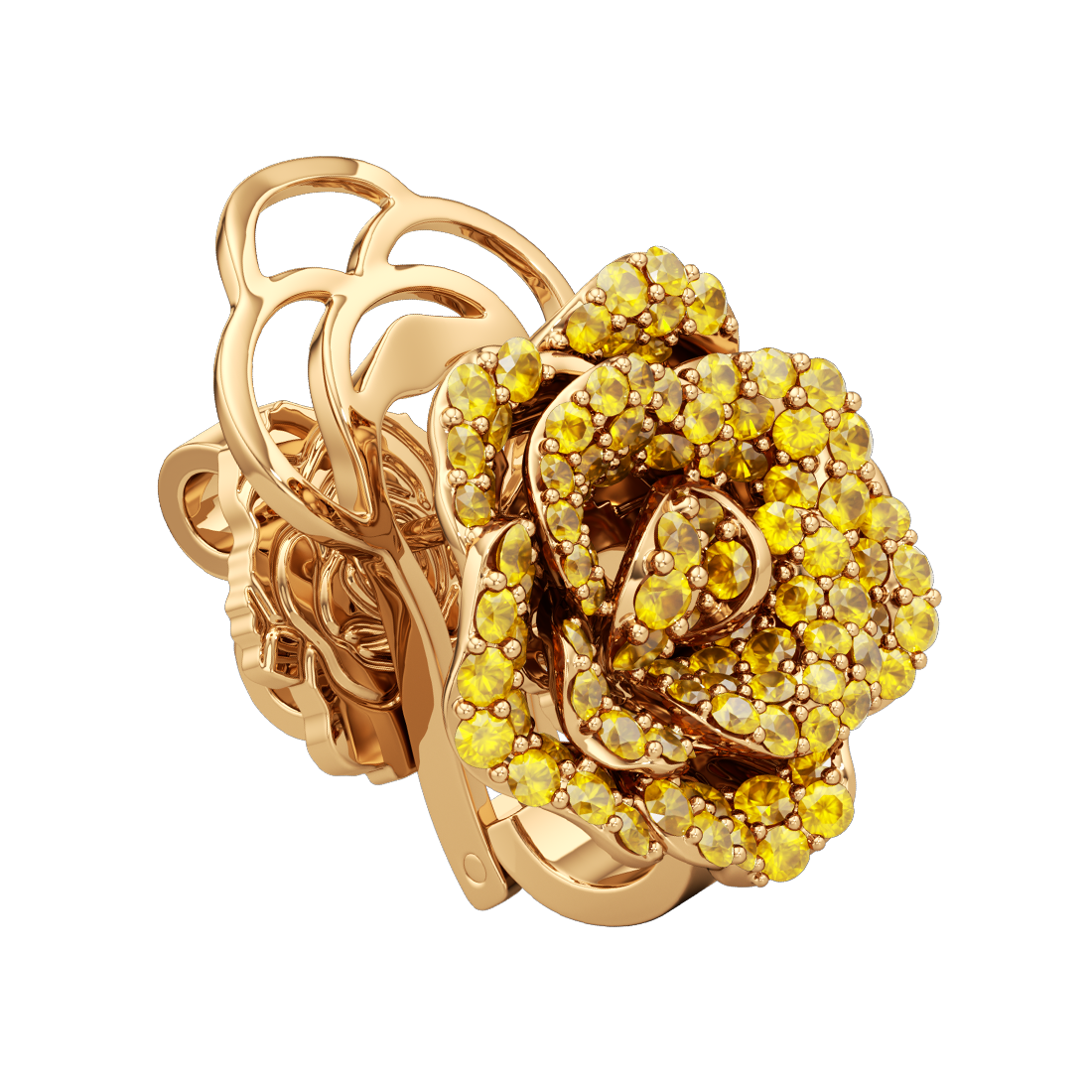 La Vie en Rose Yellow Sapphire Earrings