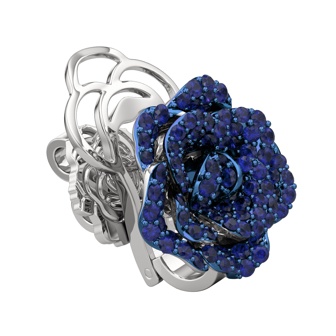 La Vie en Rose Blue Sapphire Earrings