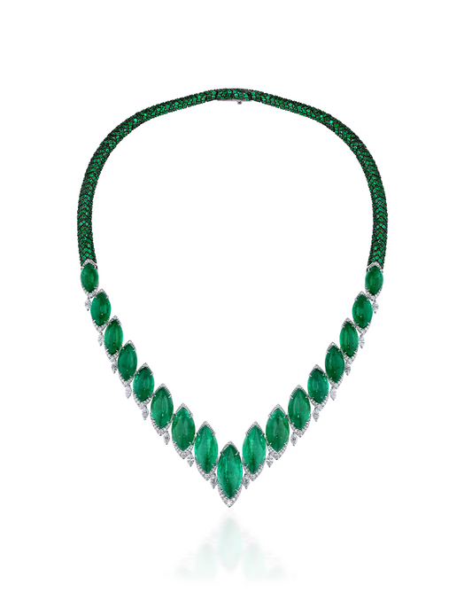 Emerald Curve Necklace