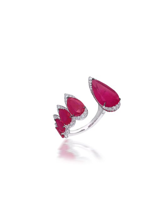 Ruby Pear Ring