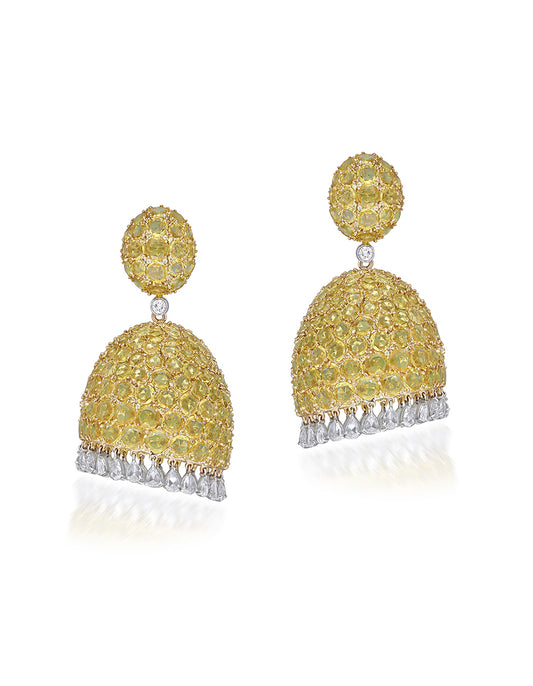 Golden Dome Jhumkas
